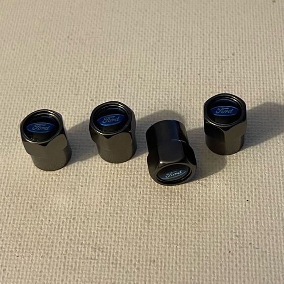 Ford valve Stem caps in Gray set of 4 NWT - Picture 2 of 4